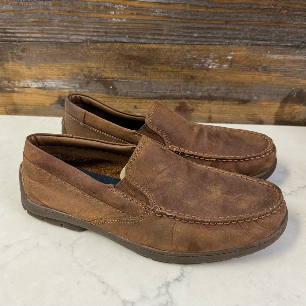 Sperry Top Slider Men’s Brown Leather Loafers Size 8